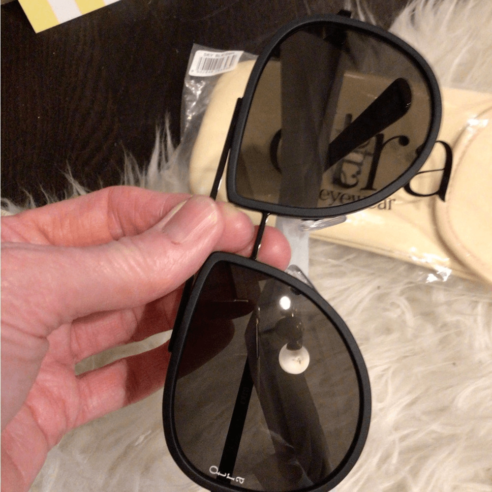 NEW! OTRA aviator black matte Stylish Black Sunglasses - Picture 2 of 6